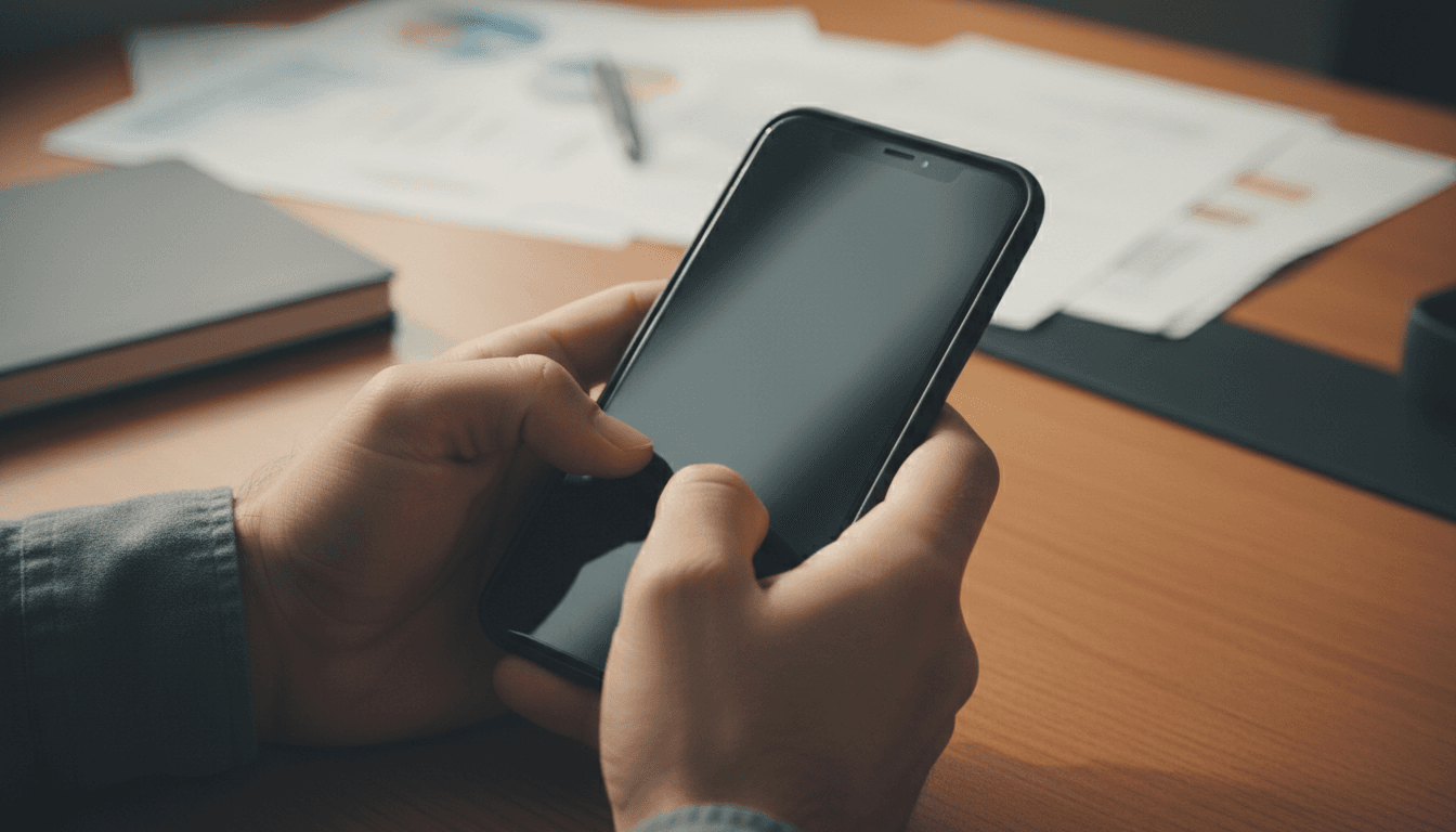 Smartphone illustrating phone seizure by police