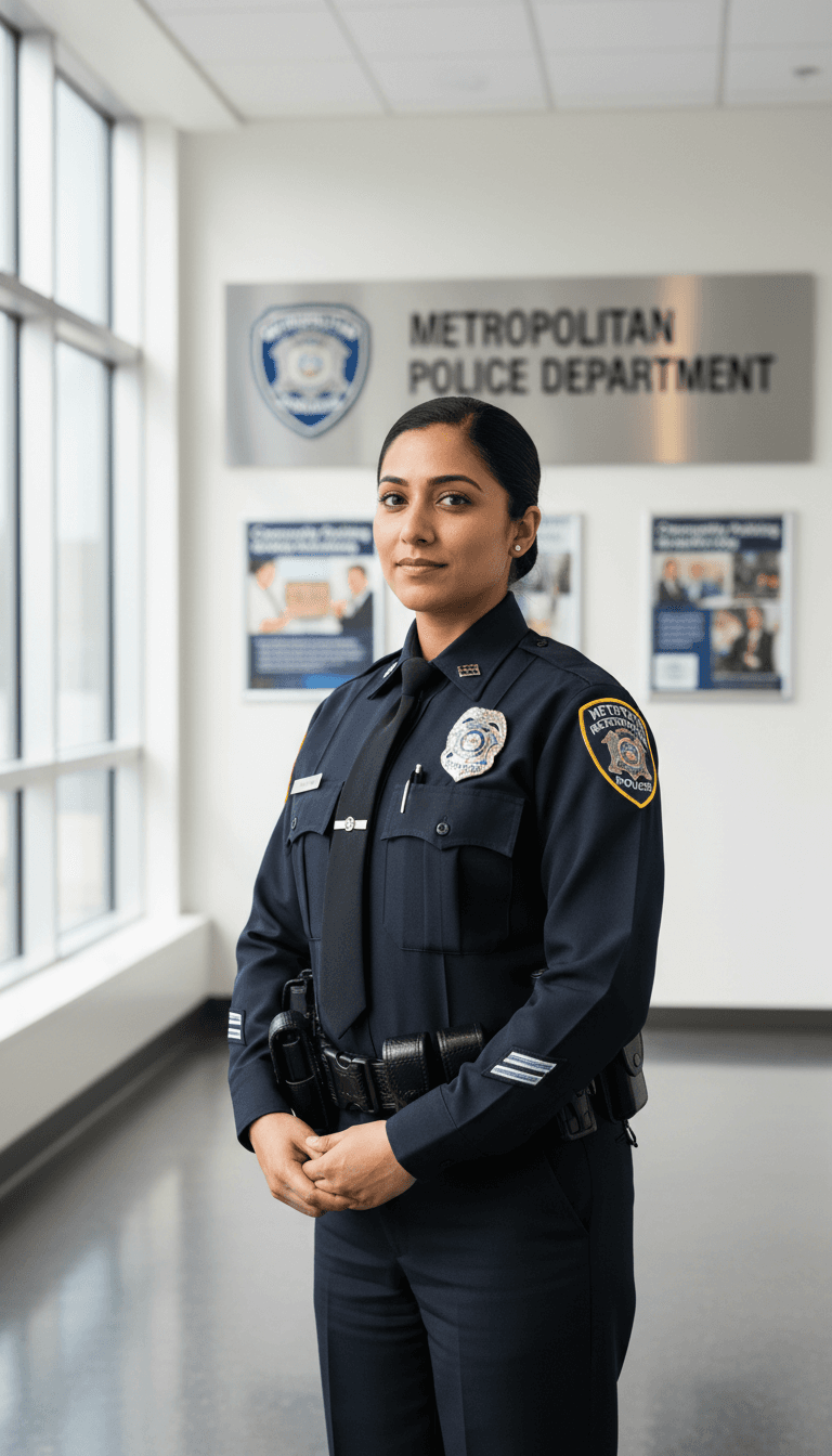 Police officer providing professional consultation